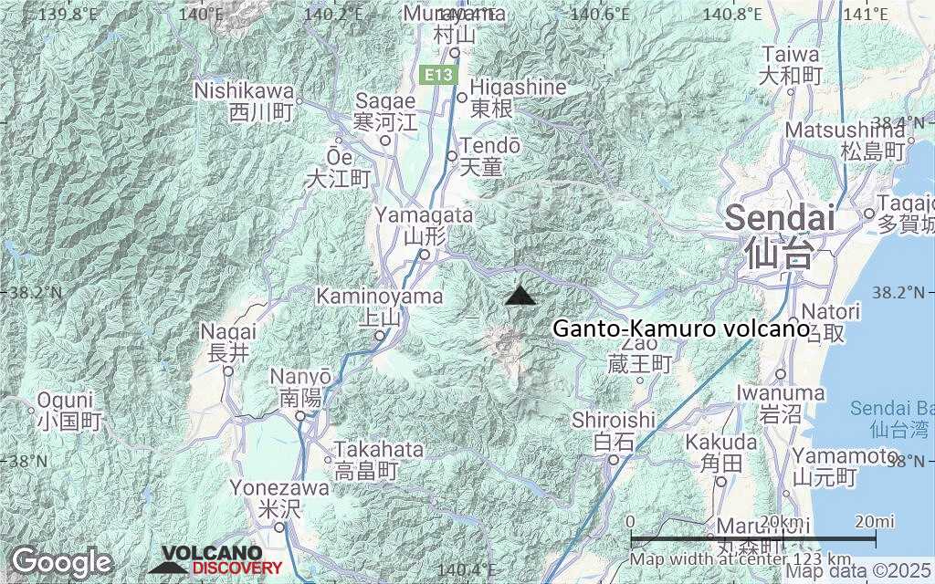 Terrain-type map of Ganto-Kamuro volcano (local scale small)