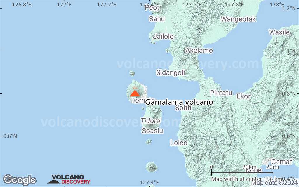 Terrain-type map of Gamalama volcano (local scale small)