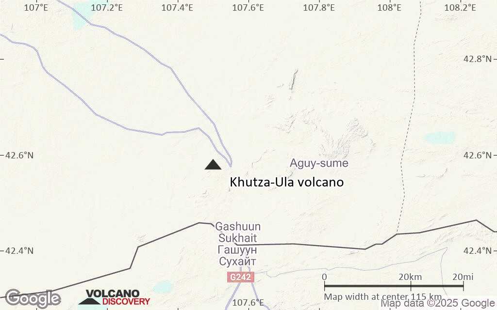 Terrain-type map of Khutza-Ula volcano (local scale small)
