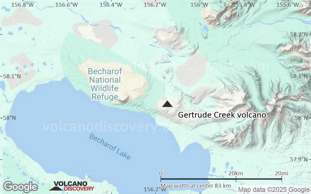 Terrain-type map of Gertrude Creek volcano (local scale small)