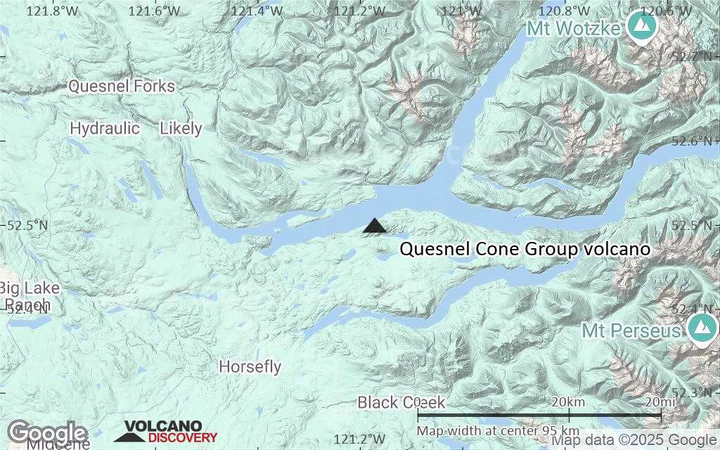 Terrain-type map of Quesnel Cone Group volcano (local scale small)