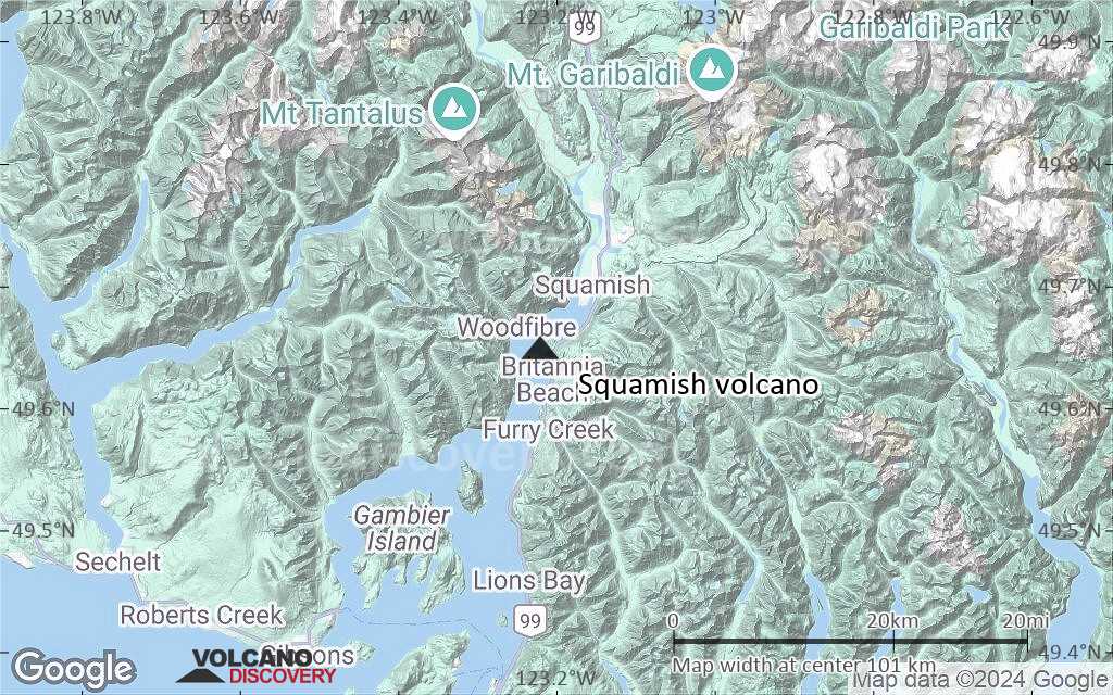 Terrain-type map of Squamish volcano (local scale small)
