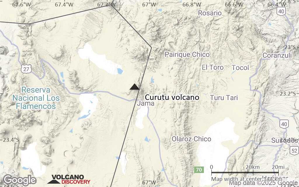 Terrain-type map of Curutu volcano (local scale small)