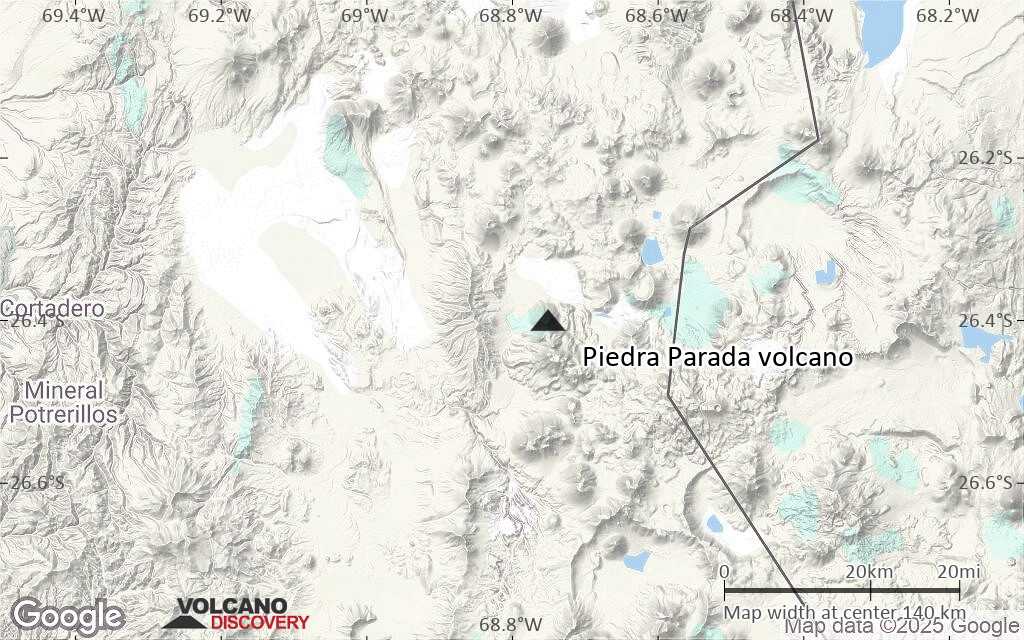 Terrain-type map of Piedra Parada volcano (local scale small)
