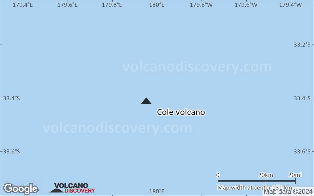 Terrain-type map of Cole volcano (local scale small)