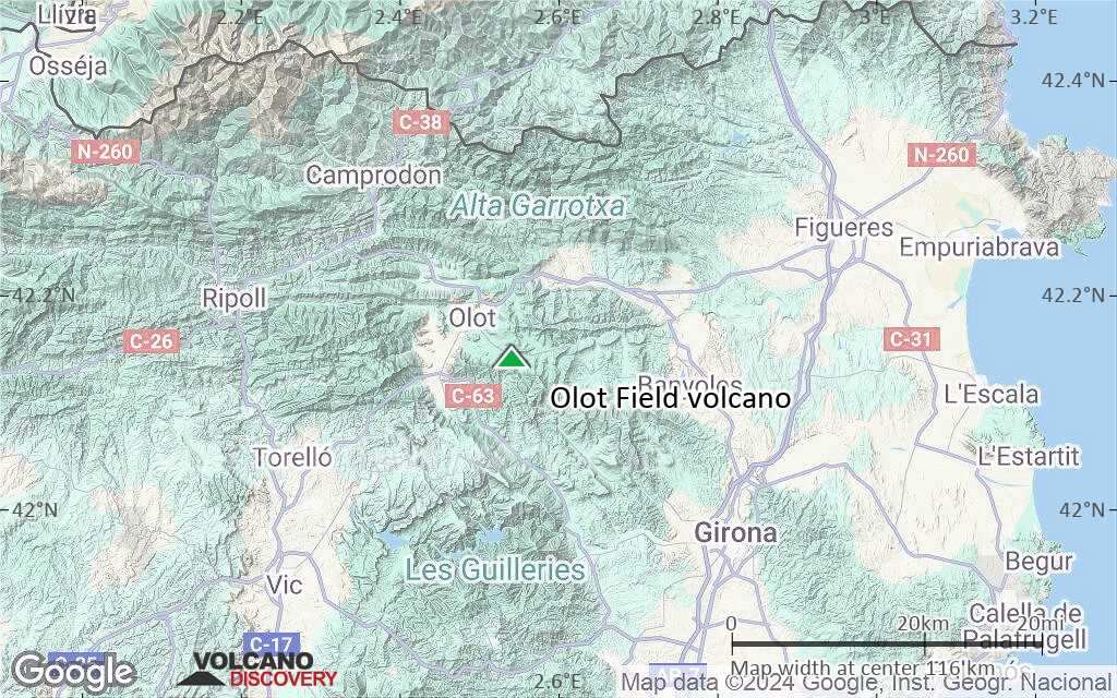 Terrain-type map of Olot Field volcano (local scale small)