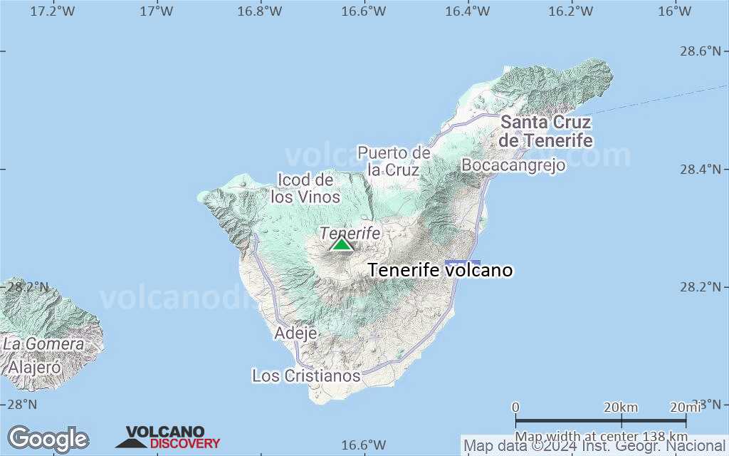 Terrain-type map of Tenerife volcano (local scale small)