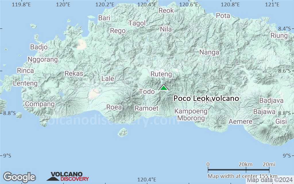Terrain-type map of Poco Leok volcano (local scale small)