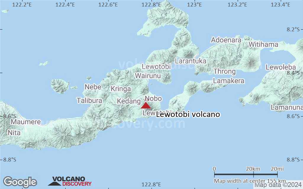 Terrain-type map of Lewotobi volcano (local scale small)