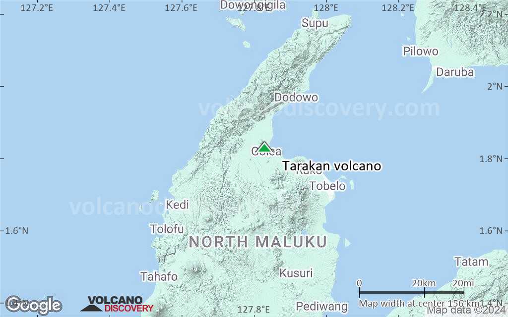 Terrain-type map of Tarakan volcano (local scale small)