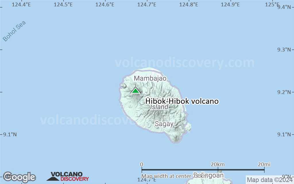 Terrain-type map of Hibok-Hibok volcano (scale of 10s of km)