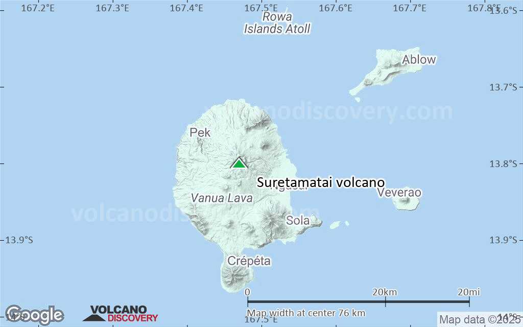 Terrain-type map of Suretamatai volcano (scale of 10s of km)