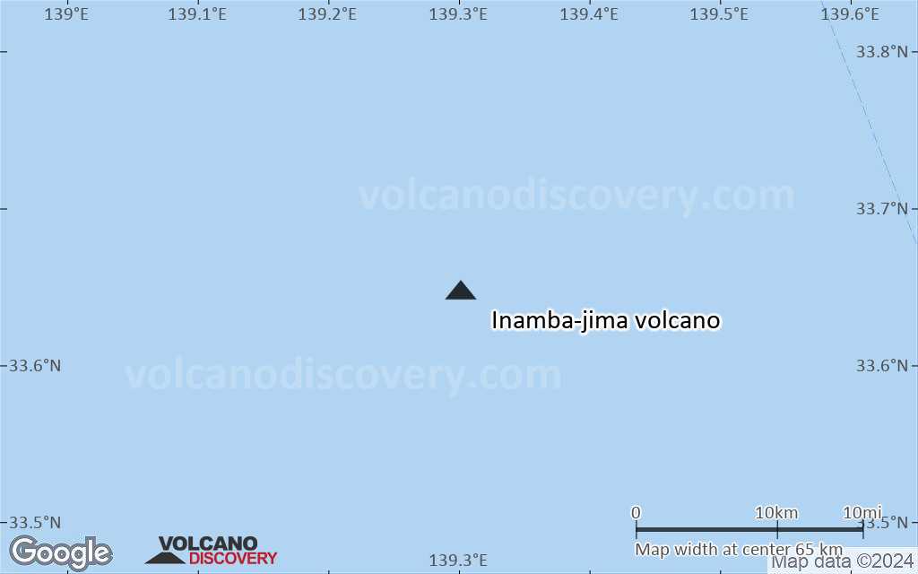 Terrain-type map of Inamba-jima volcano (scale of 10s of km)