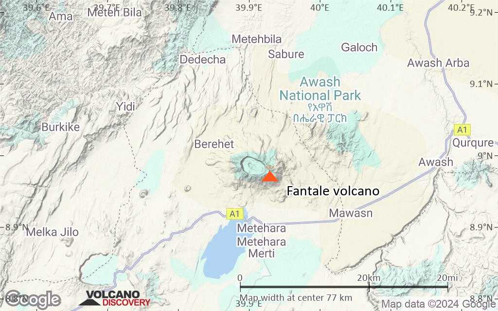 Terrain-type map of Fantale volcano (scale of 10s of km)