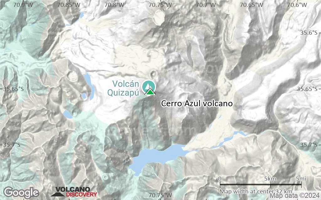 Terrain-type map of Cerro Azul volcano (scale of 20-40 km)