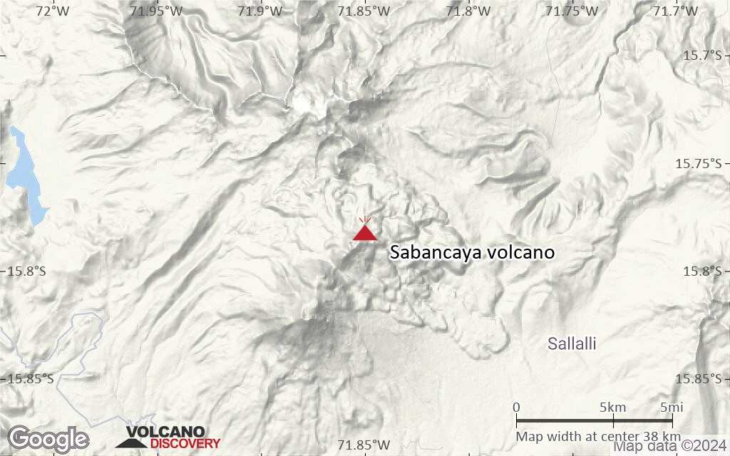 Terrain-type map of Sabancaya volcano (scale of 20-40 km)