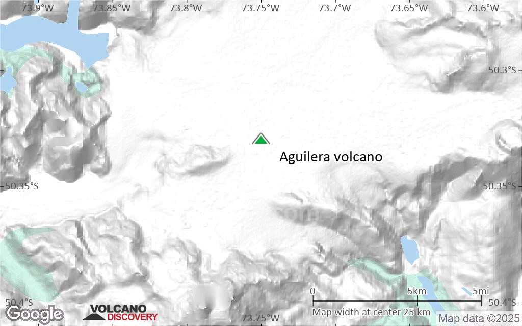Terrain-type map of Aguilera volcano (scale of 20-40 km)