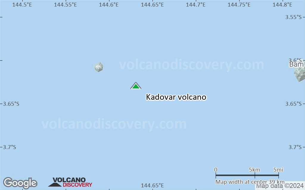 Terrain-type map of Kadovar volcano (scale of 20-40 km)