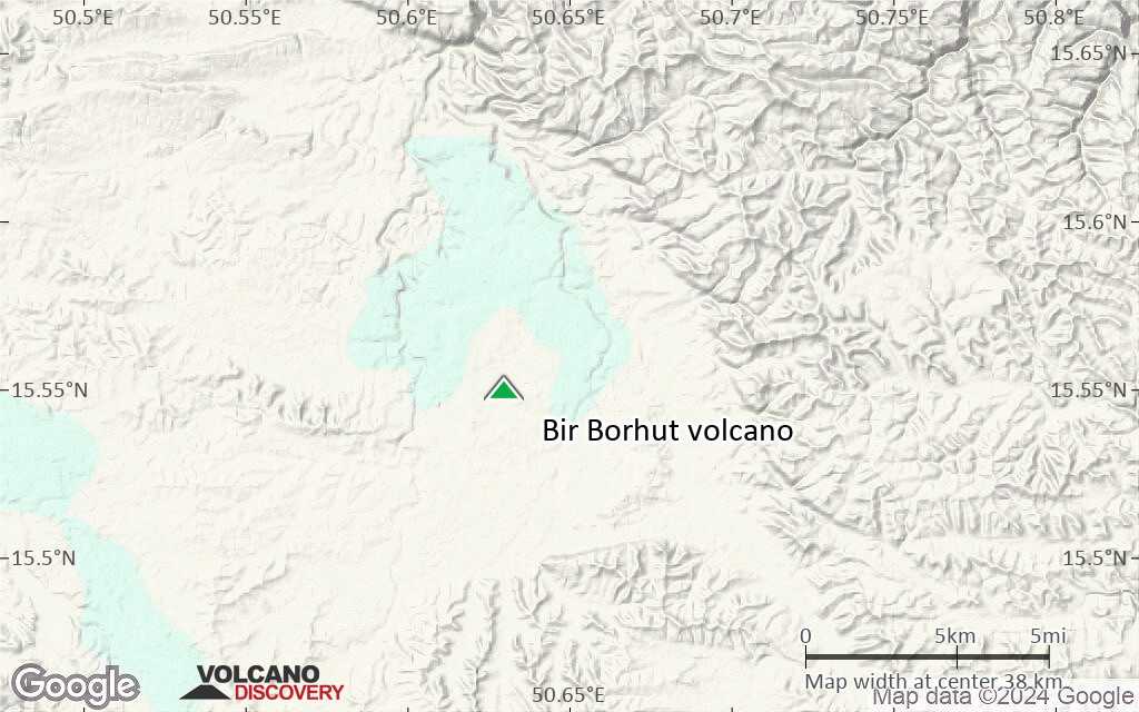 Terrain-type map of Bir Borhut volcano (scale of 20-40 km)
