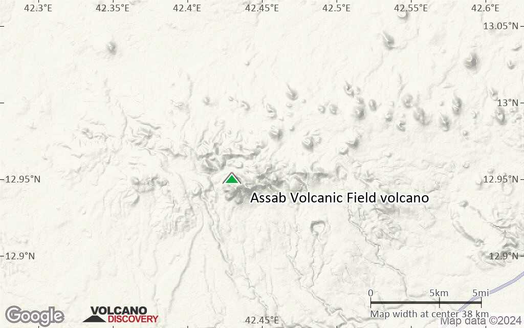 Terrain-type map of Assab Volcanic Field volcano (scale of 20-40 km)