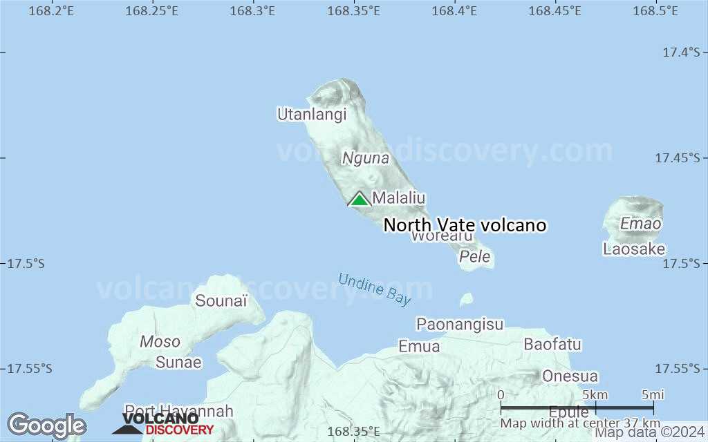 Terrain-type map of North Vate volcano (scale of 20-40 km)