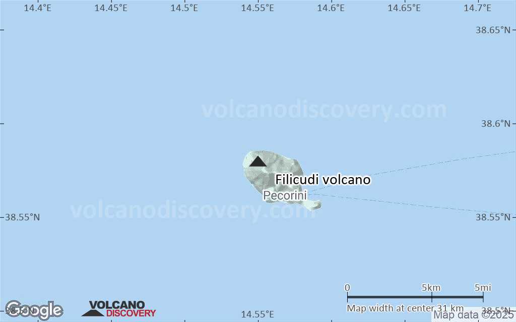 Terrain-type map of Filicudi volcano (scale of 20-40 km)