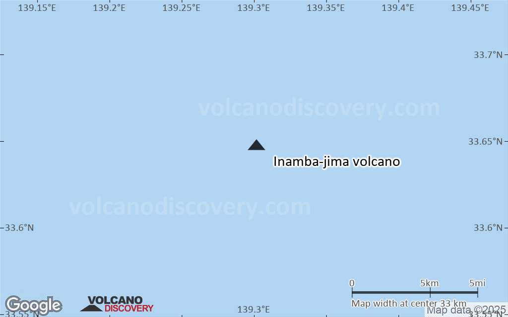 Terrain-type map of Inamba-jima volcano (scale of 20-40 km)