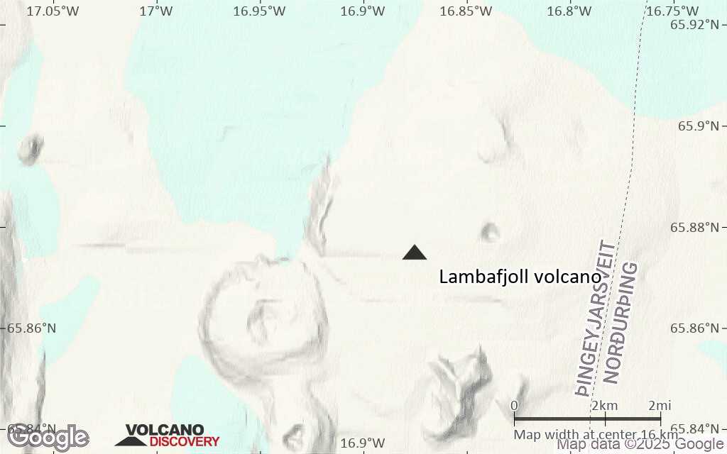 Terrain-type map of Lambafjoll volcano (scale of 20-40 km)