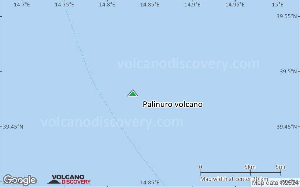 Terrain-type map of Palinuro volcano (scale of 20-40 km)