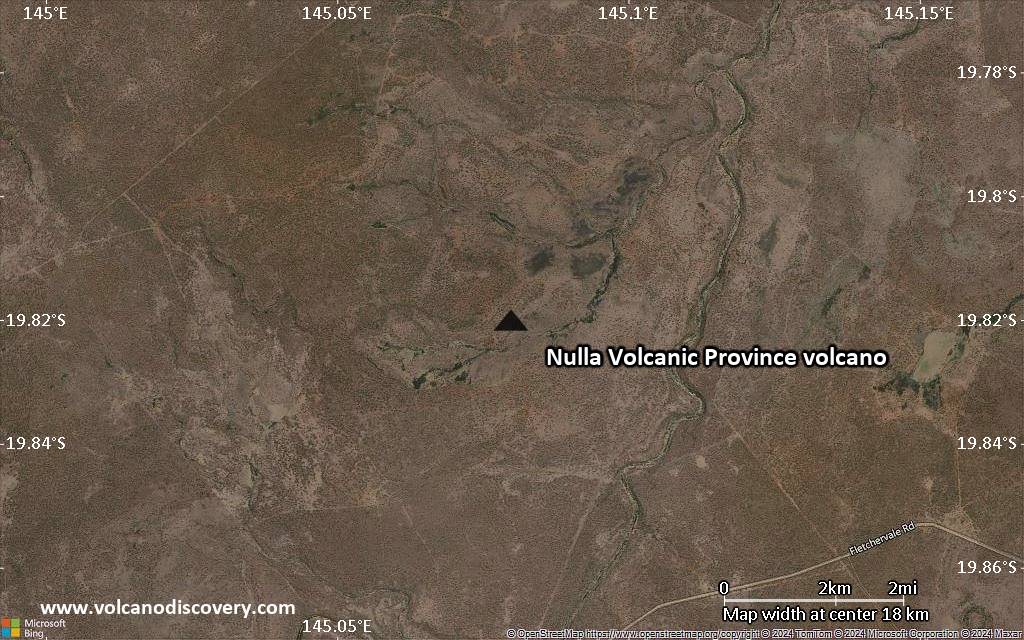 Satellite/aerial-type map of Nulla Volcanic Province volcano (scale of approx. 10-20 km)