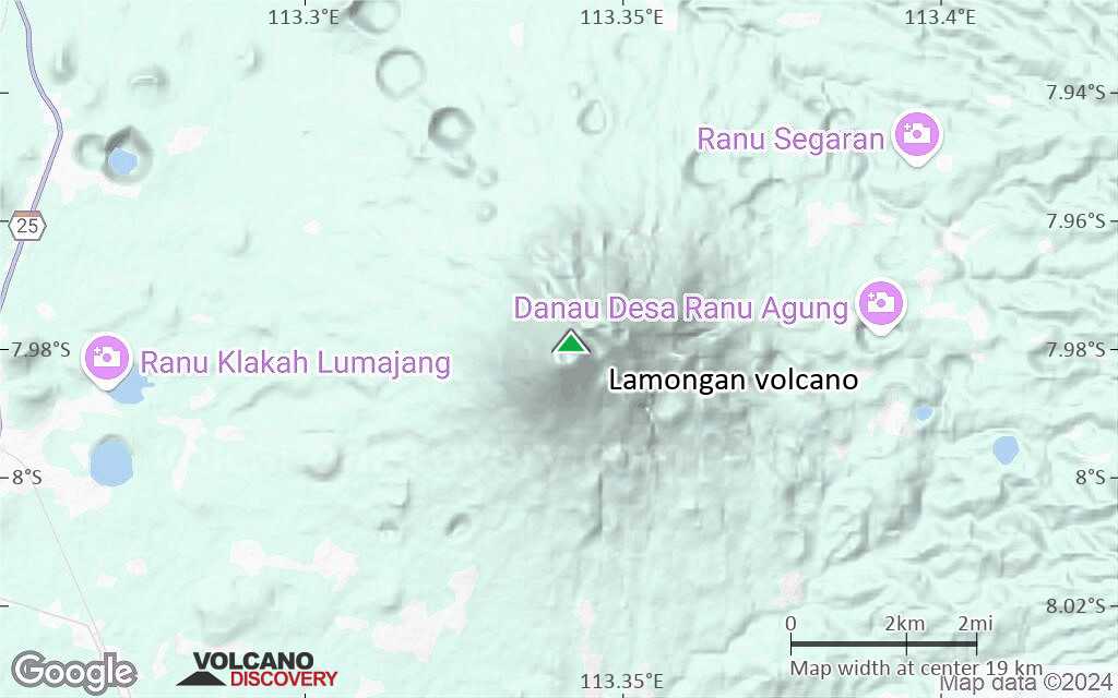 Terrain-type map of Lamongan volcano (scale of approx. 10-20 km)