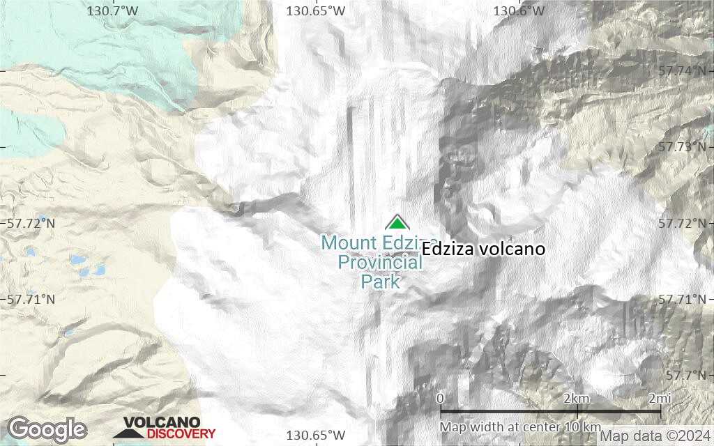 Terrain-type map of Edziza volcano (scale of approx. 10-20 km)
