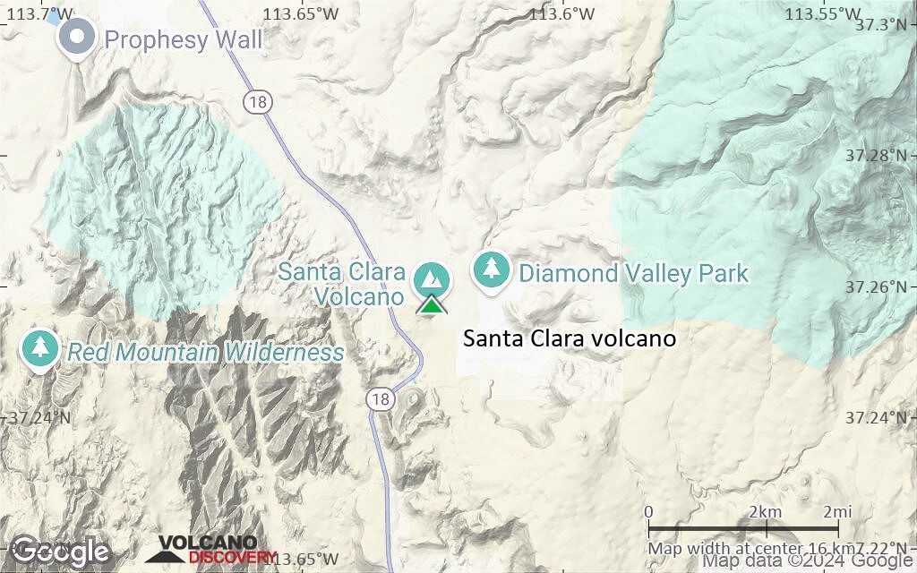 Terrain-type map of Santa Clara volcano (scale of approx. 10-20 km)