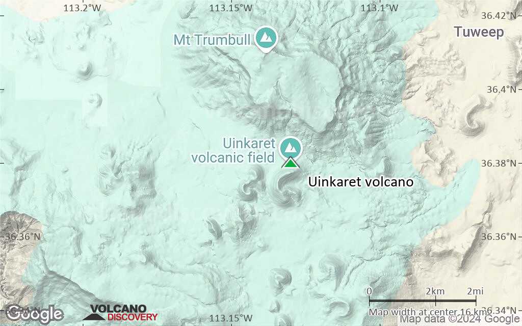 Terrain-type map of Uinkaret volcano (scale of approx. 10-20 km)