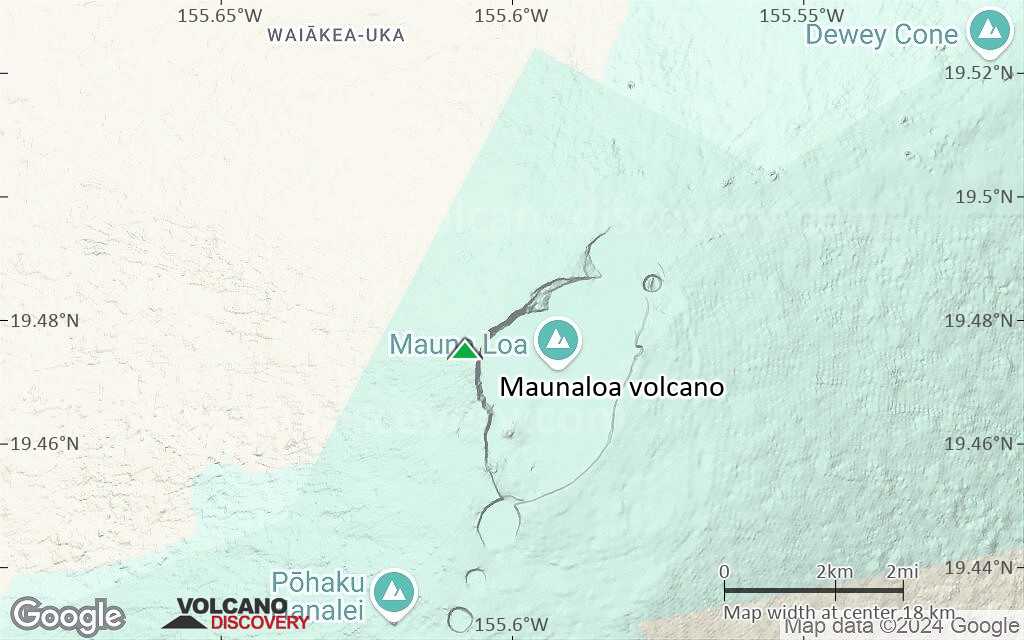 Terrain-type map of Maunaloa volcano (scale of approx. 10-20 km)