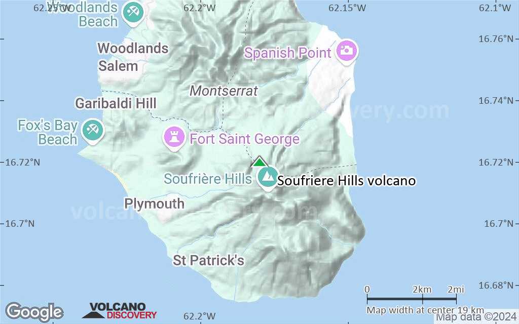 Terrain-type map of Soufriere Hills volcano (scale of approx. 10-20 km)