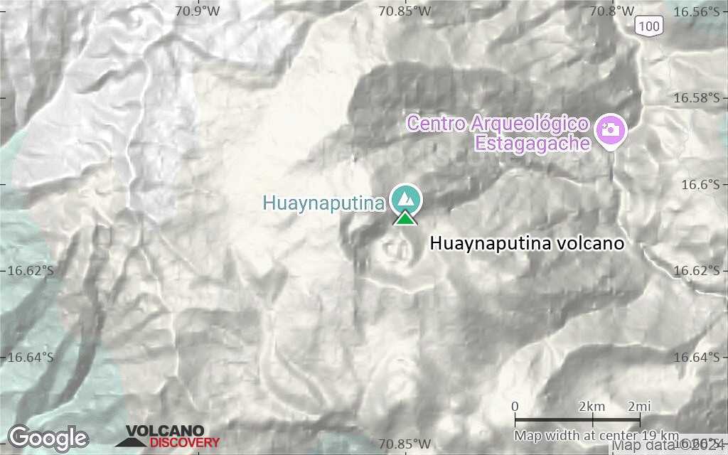 Terrain-type map of Huaynaputina volcano (scale of approx. 10-20 km)