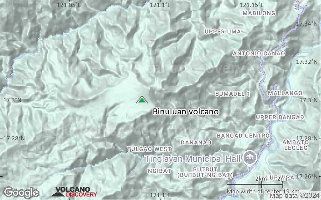 Terrain-type map of Binuluan volcano (scale of approx. 10-20 km)