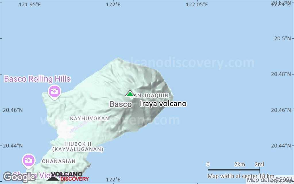Terrain-type map of Iraya volcano (scale of approx. 10-20 km)