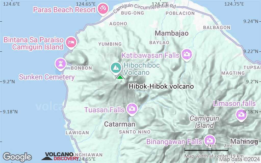 Terrain-type map of Hibok-Hibok volcano (scale of approx. 10-20 km)
