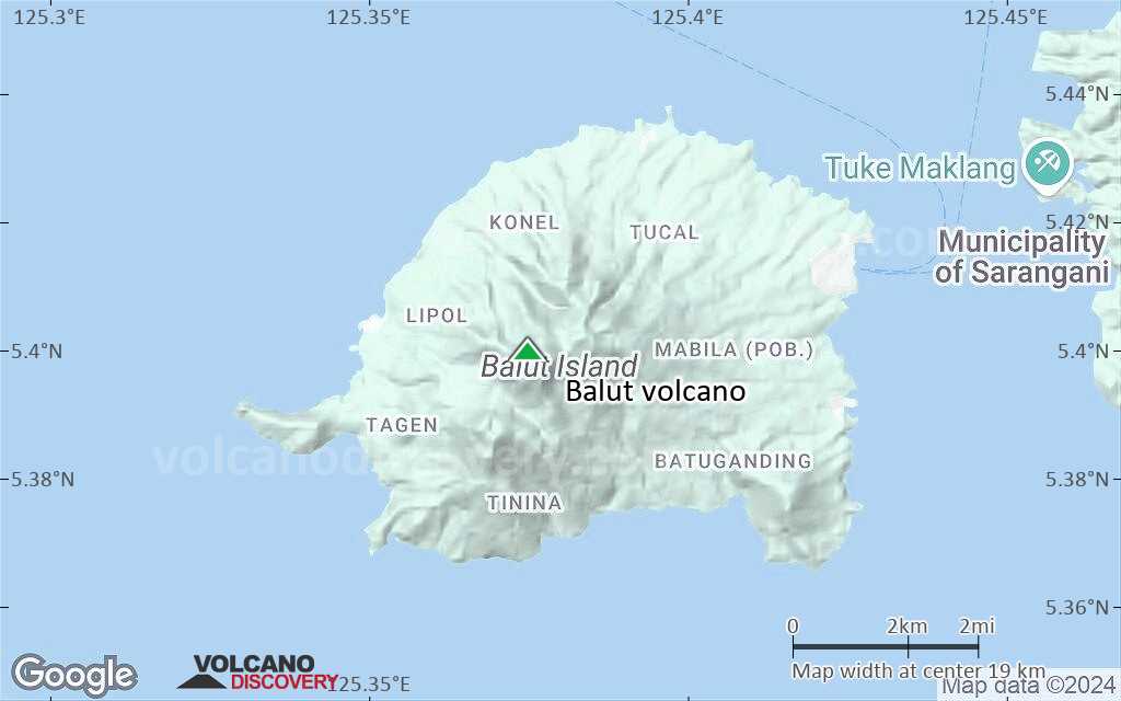Terrain-type map of Balut volcano (scale of approx. 10-20 km)