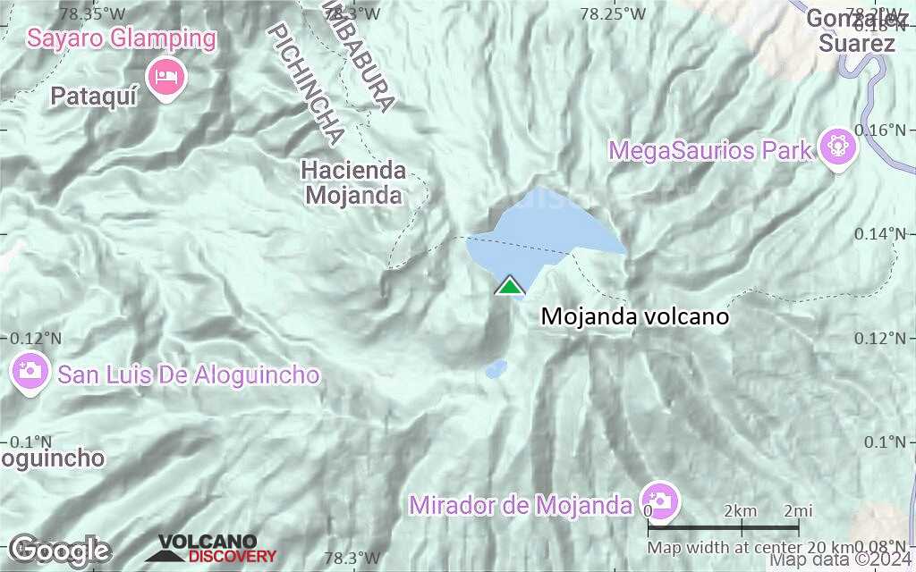 Terrain-type map of Mojanda volcano (scale of approx. 10-20 km)