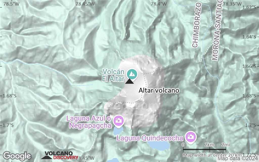 Terrain-type map of Altar volcano (scale of approx. 10-20 km)