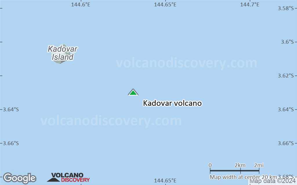 Terrain-type map of Kadovar volcano (scale of approx. 10-20 km)