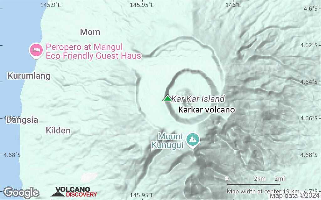 Terrain-type map of Karkar volcano (scale of approx. 10-20 km)