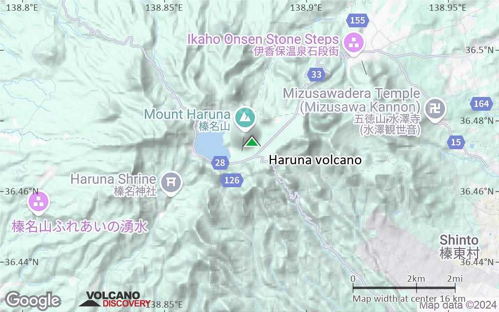 Terrain-type map of Haruna volcano (scale of approx. 10-20 km)
