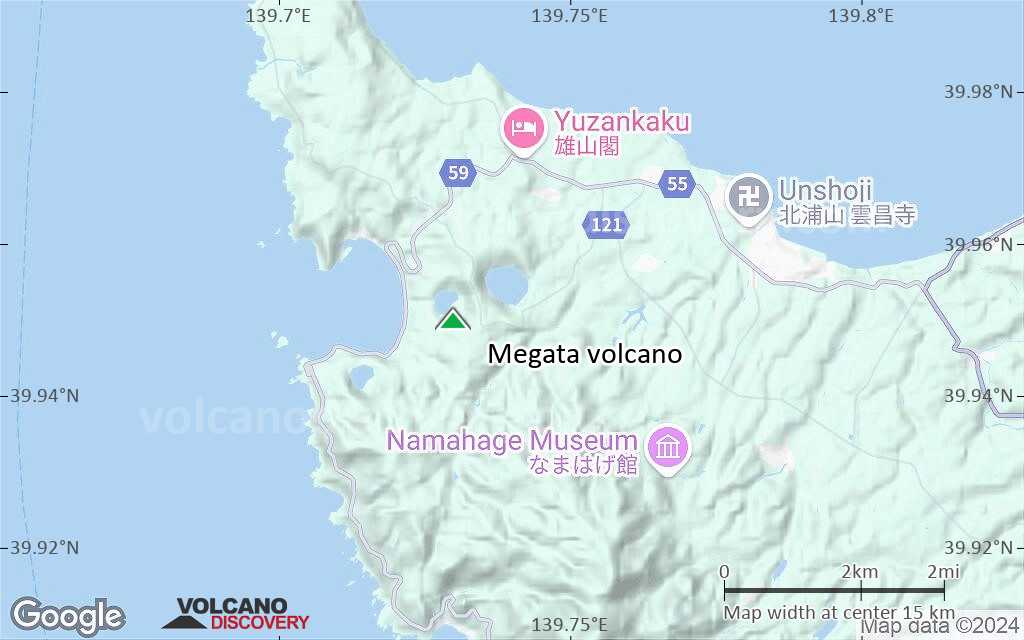 Terrain-type map of Megata volcano (scale of approx. 10-20 km)