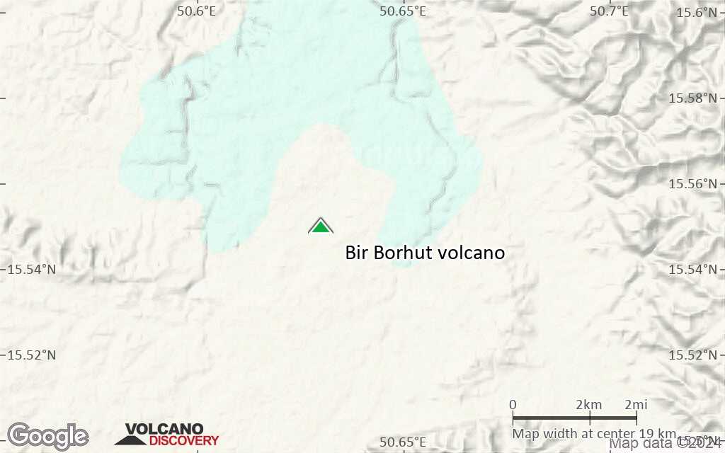 Terrain-type map of Bir Borhut volcano (scale of approx. 10-20 km)