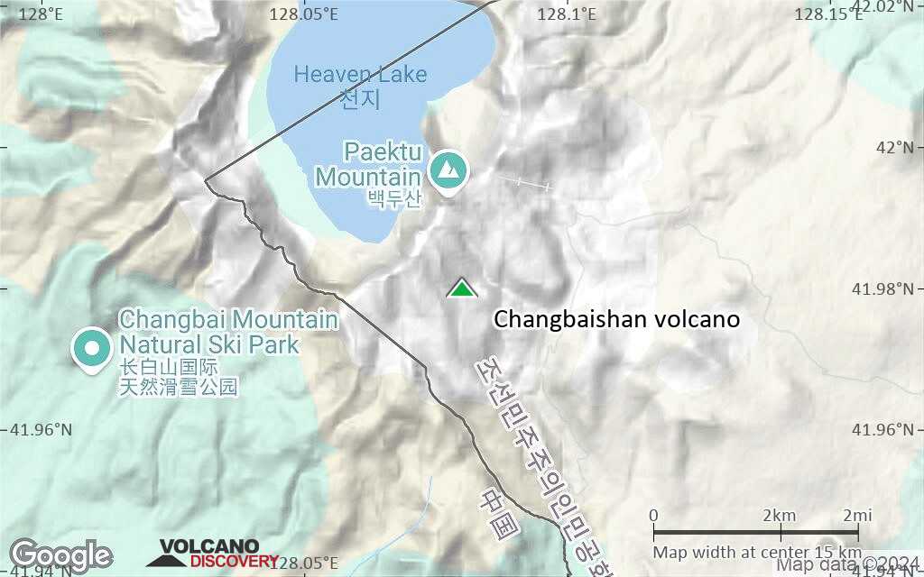 Terrain-type map of Changbaishan volcano (scale of approx. 10-20 km)