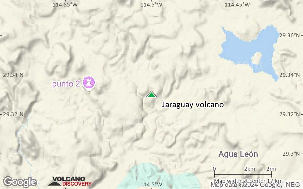 Terrain-type map of Jaraguay volcano (scale of approx. 10-20 km)